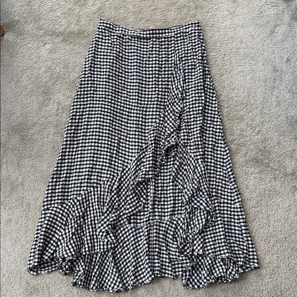 Böhme Black and White Gingham Women's Skirt, medium